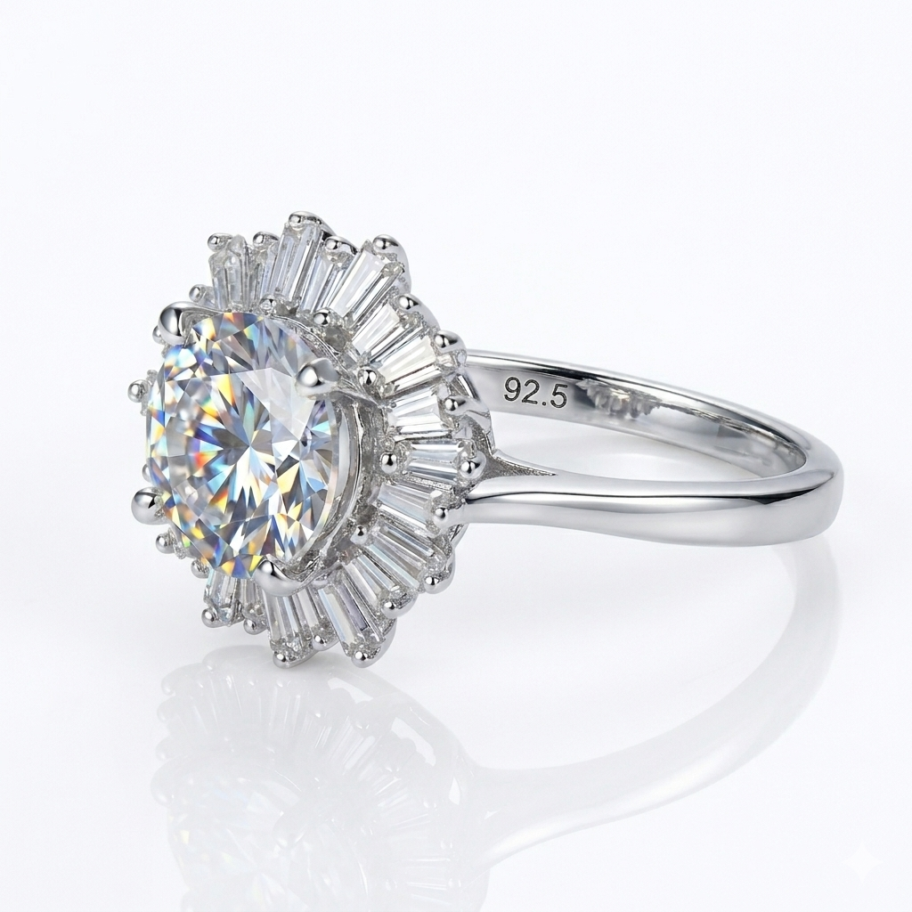 Ornate Sunburst Ring ( Free Size )