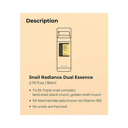 COSRX Advanced Snail Radiance Dual Essence 80ml