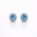 Classic Blue Stud Earrings