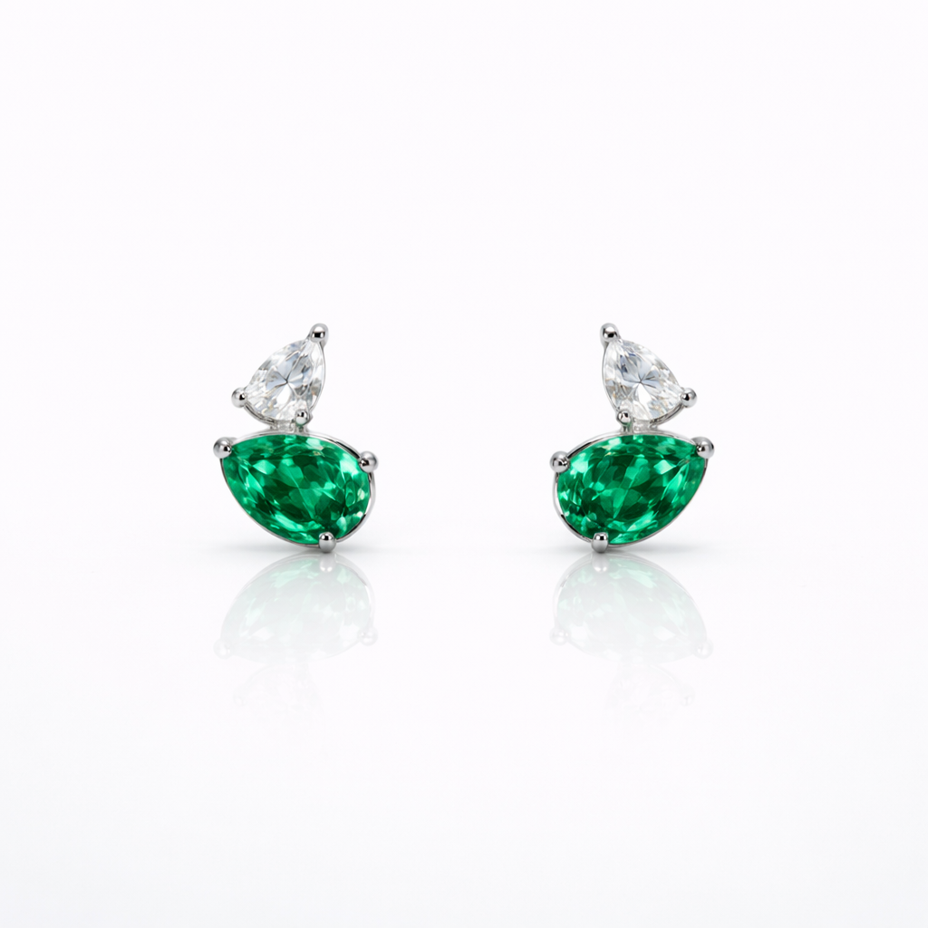 Olive Shine Stud Earrings