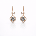 Bow Accent Crystal Earrings