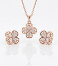 Floral Spark Pendant & Earrings Set - pcs1932 (2.4gm)