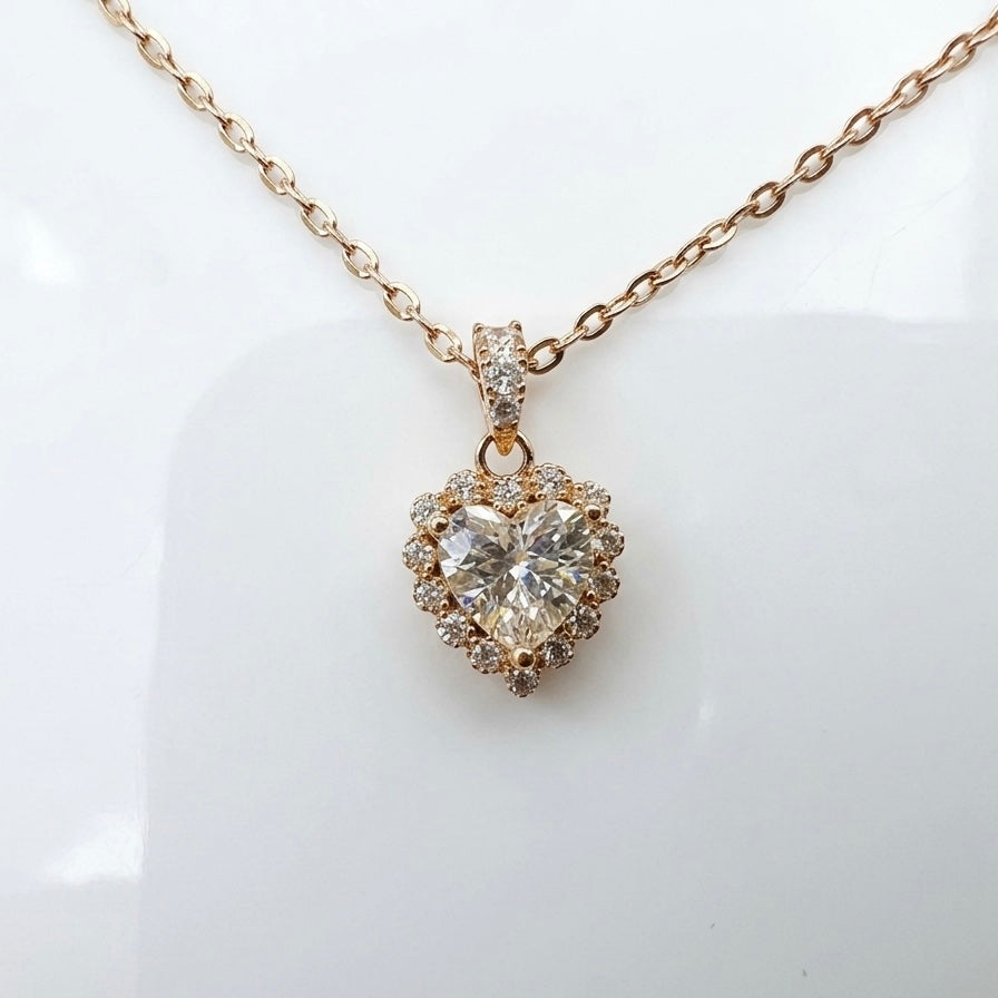 Heart Bloom Pendant & Earrings Set (MEL 12393)