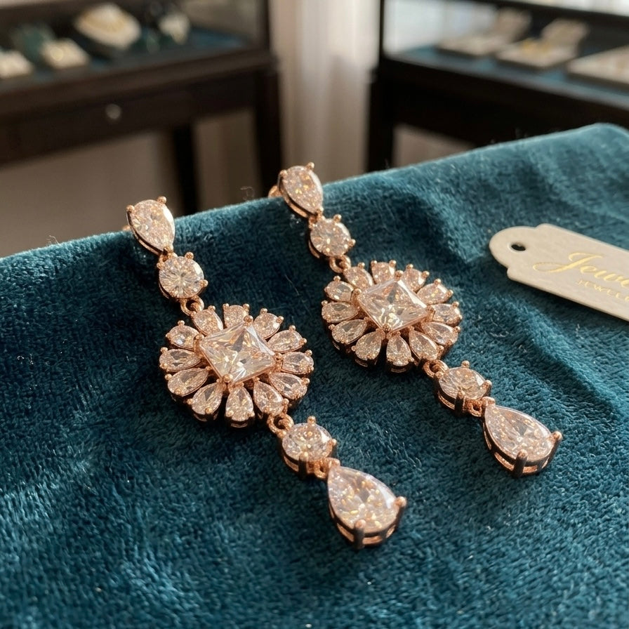 Celeste Bloom Drop Earrings