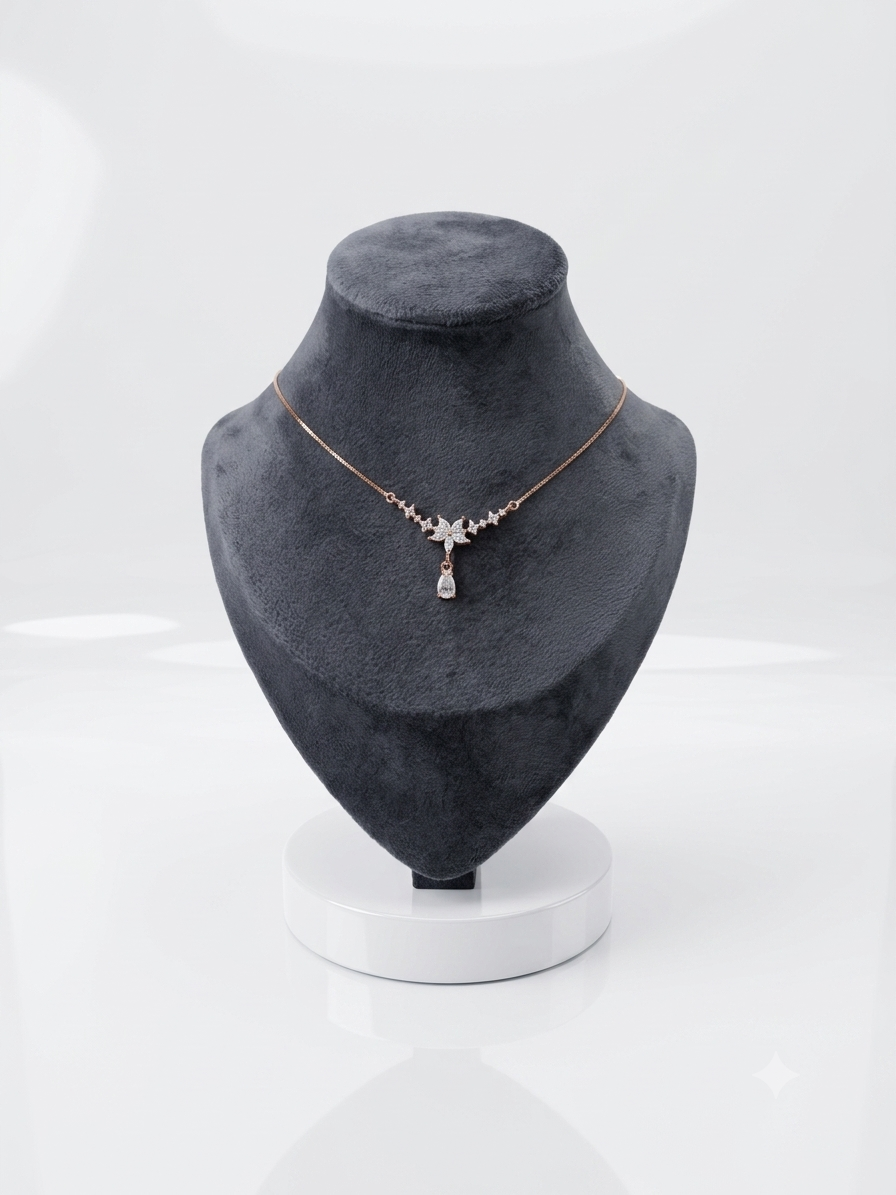 Floral Drop Necklace (MEL 2131) 3.15g