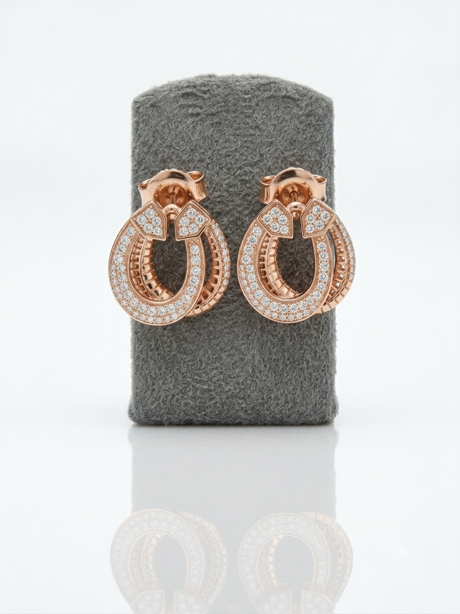 Elegant Oval Pendant & Earrings Set- MEL 2141( 4.89 gm )