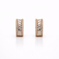 Baguette Crystal Hoop Earrings