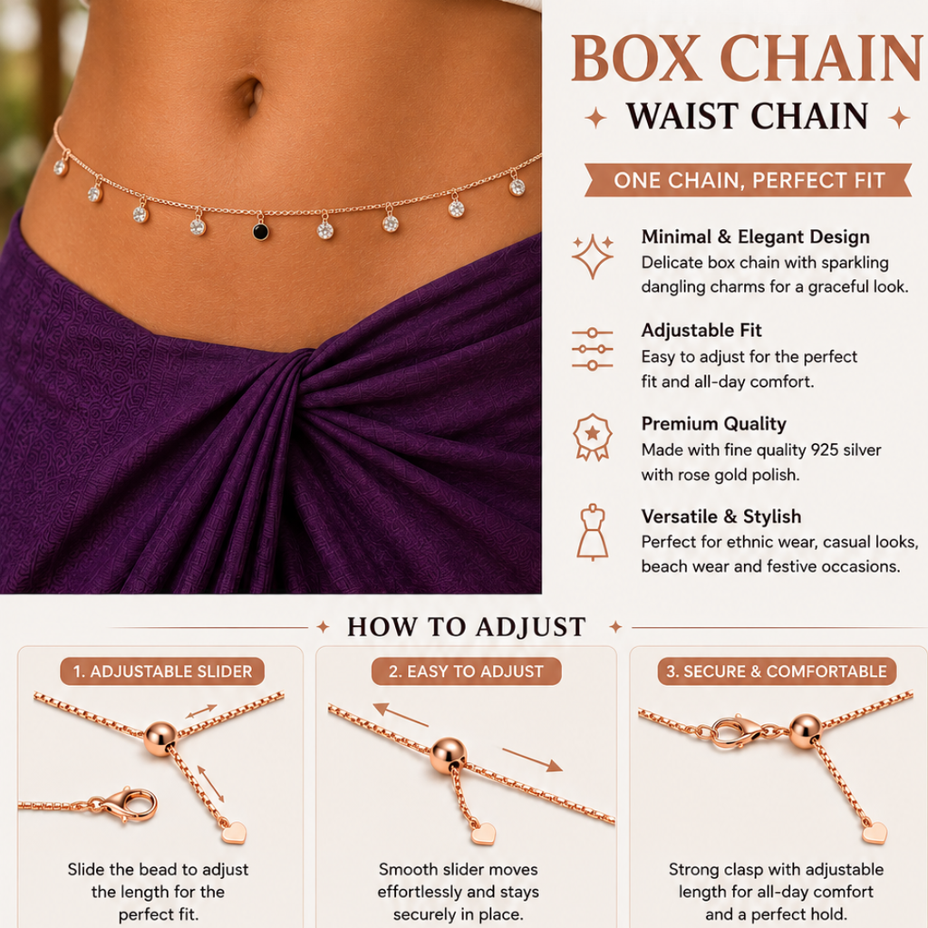 Crystal Disc Charm Waist Chain
