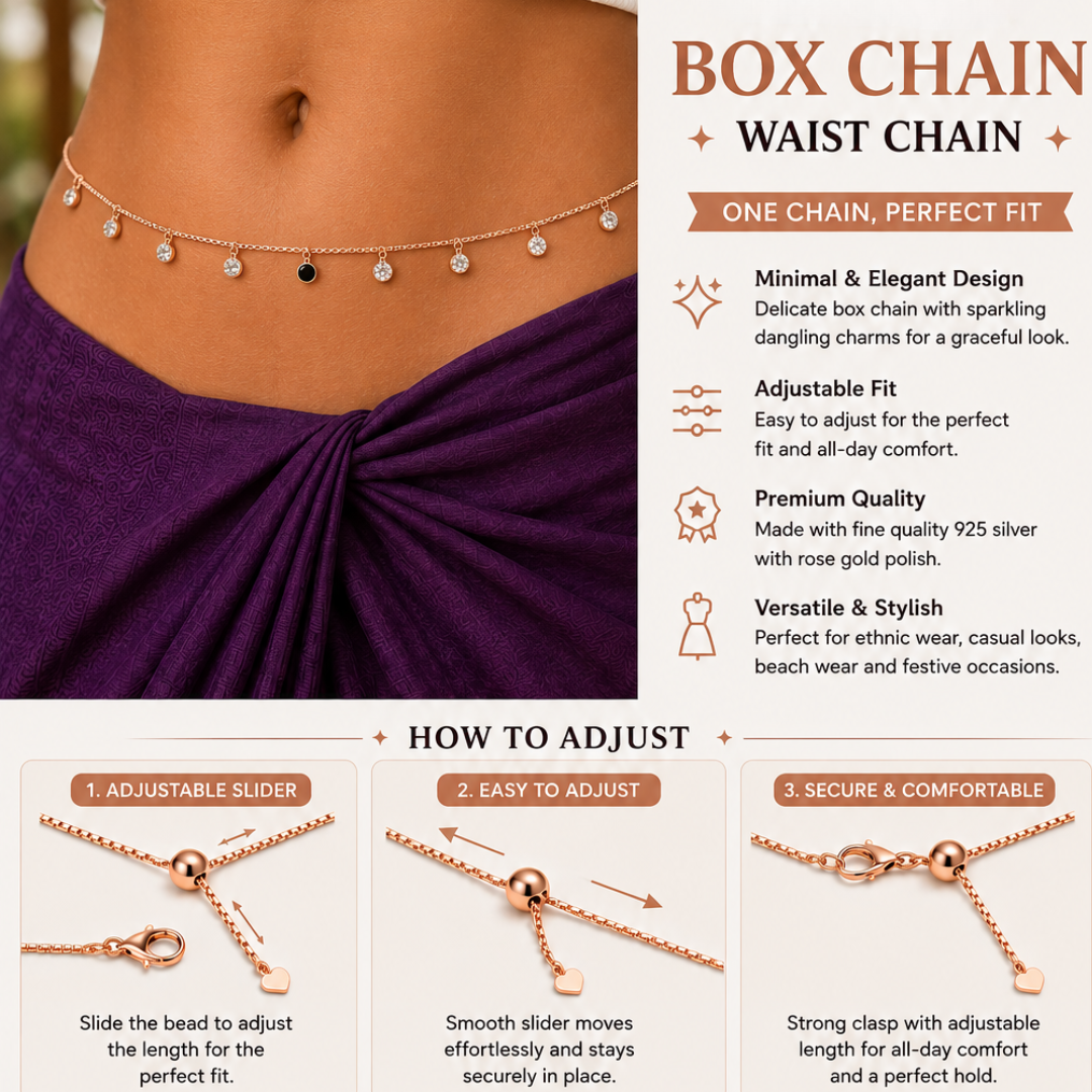 Crystal Disc Charm Waist Chain