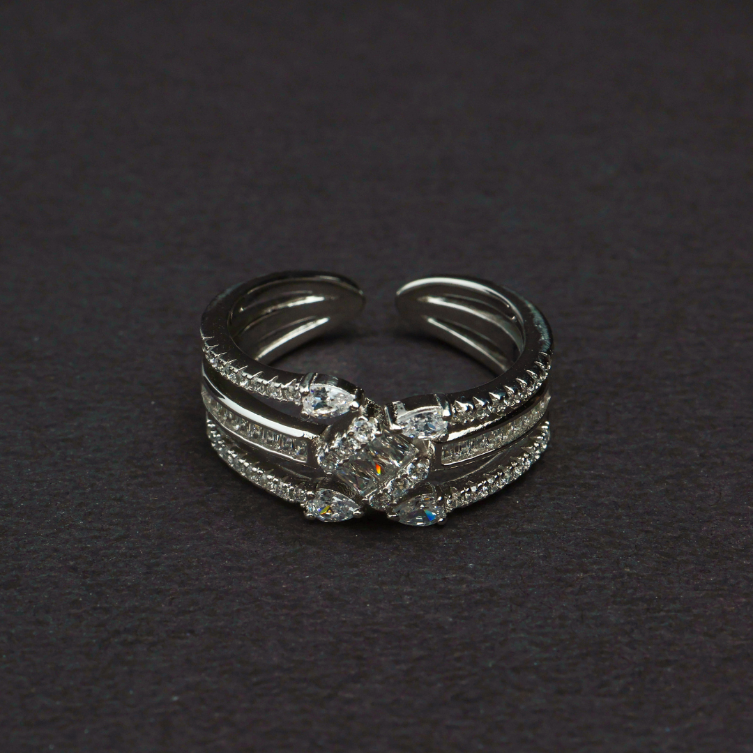 Baguette Triple Ring(Adjustable)