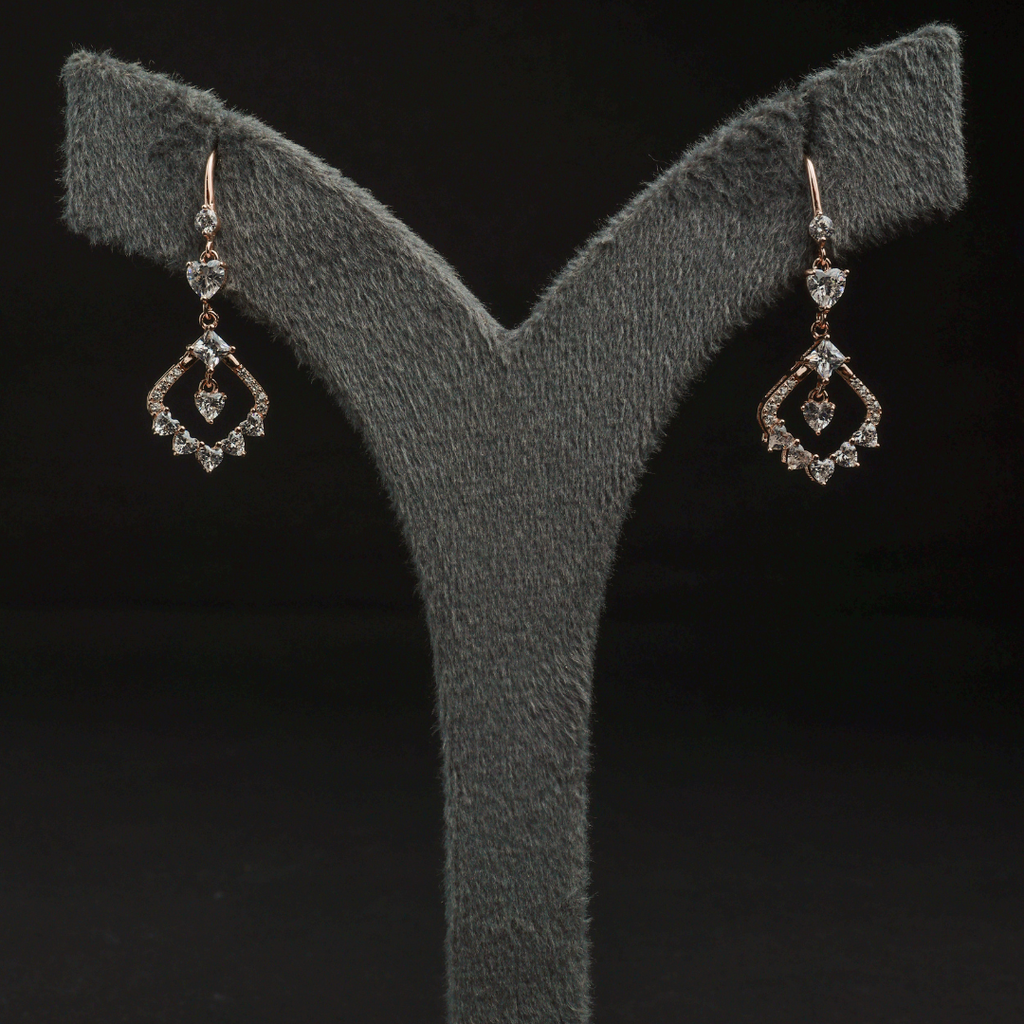 Crystal Diamond Drop Earrings