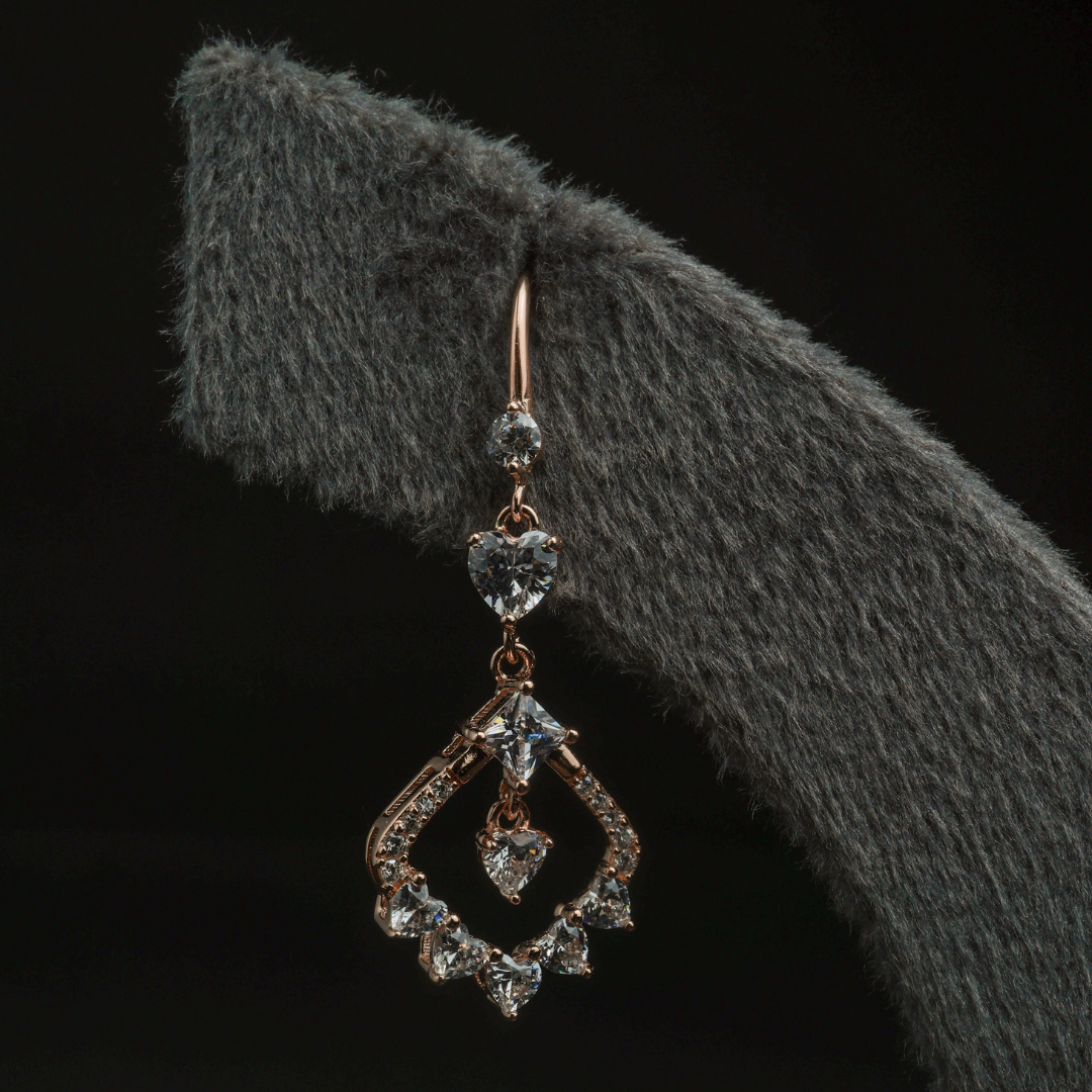 Crystal Diamond Drop Earrings