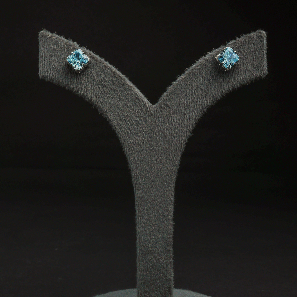 Ocean Blue Crystal Studs