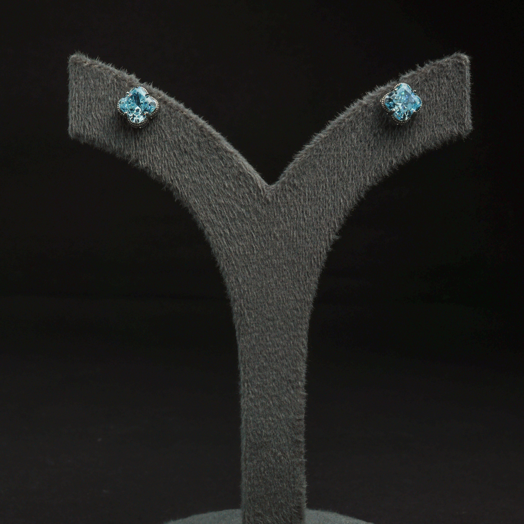 Ocean Blue Crystal Studs