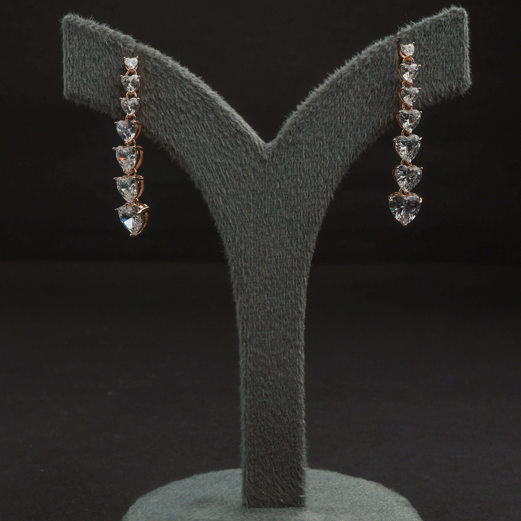 Sparkling Heart Crystal Earrings