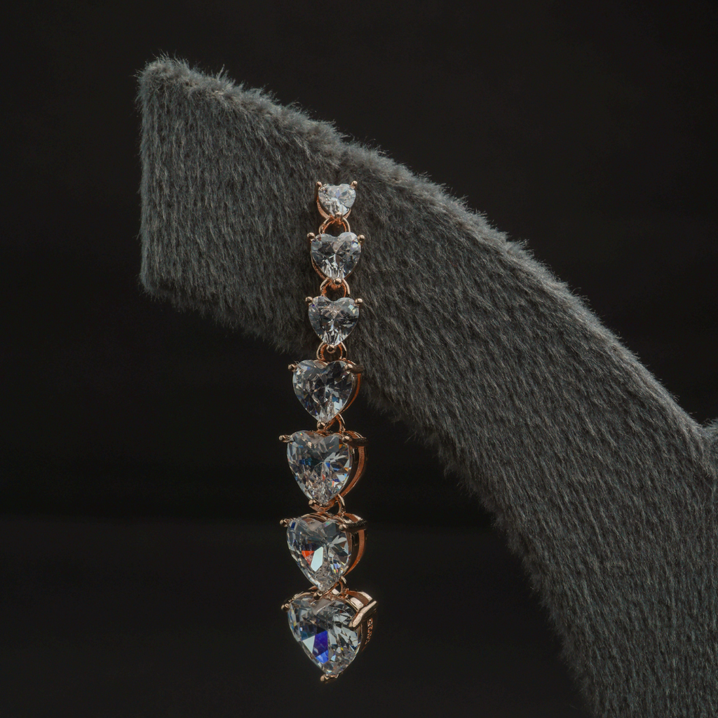 Sparkling Heart Crystal Earrings