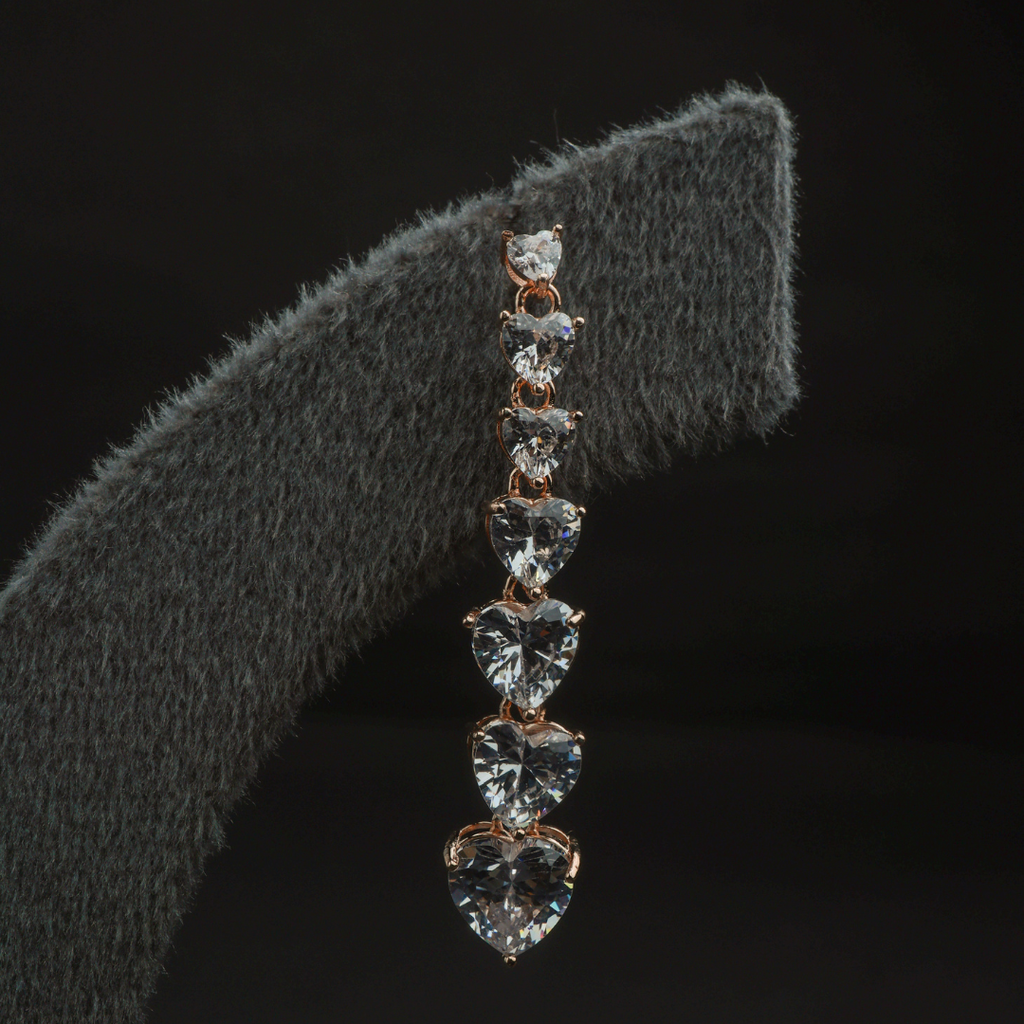Sparkling Heart Crystal Earrings
