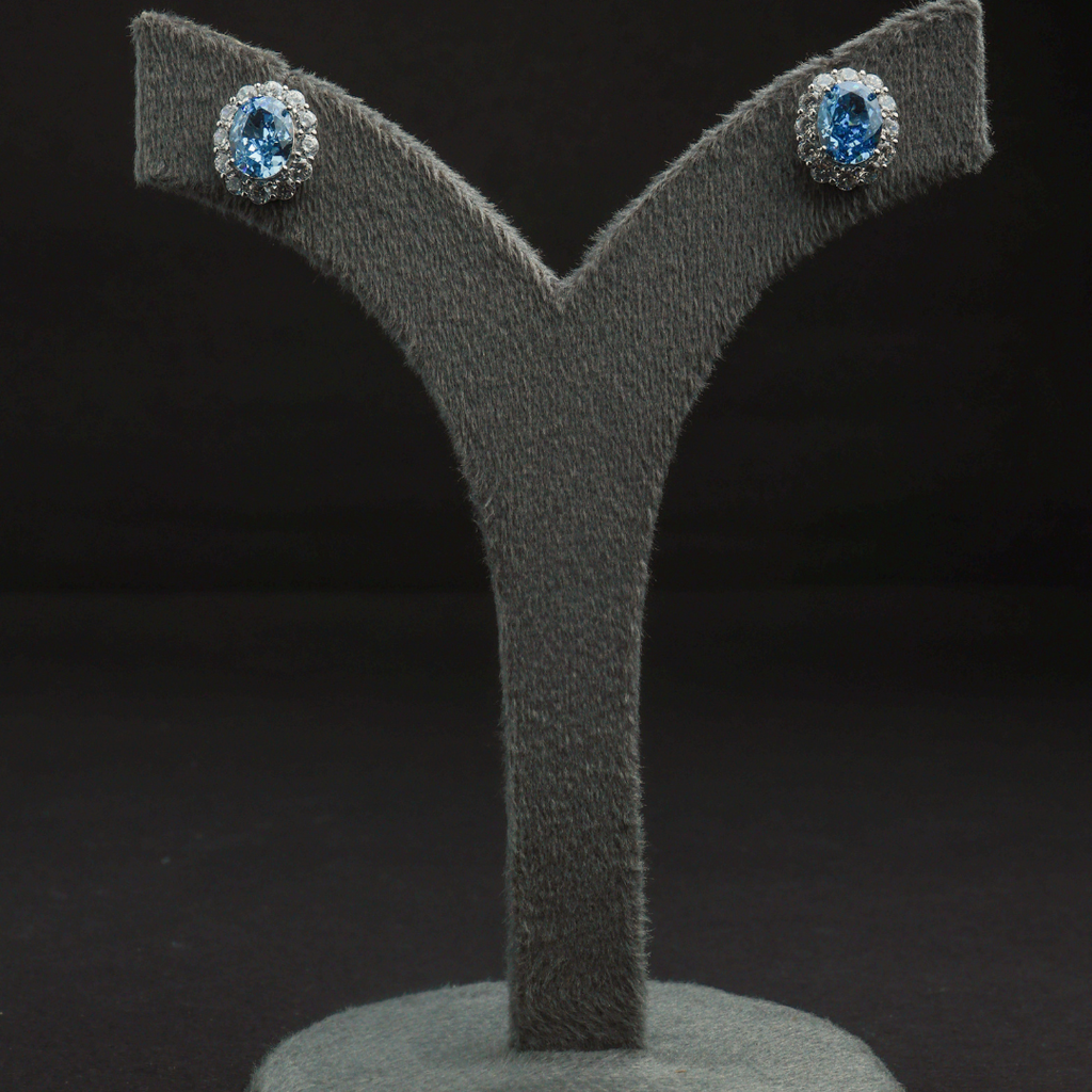 Classic Blue Stud Earrings