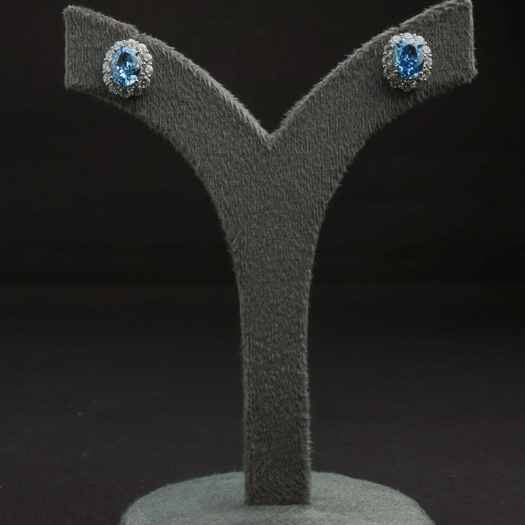 Classic Blue Stud Earrings