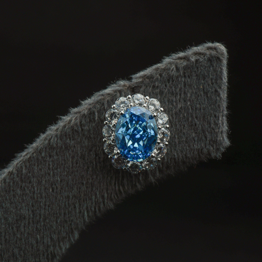 Classic Blue Stud Earrings