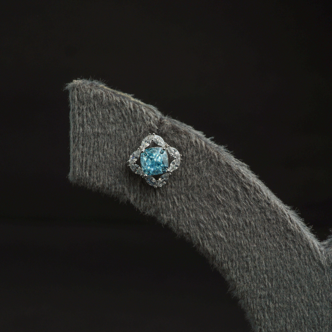 Ocean Blue Crystal Studs
