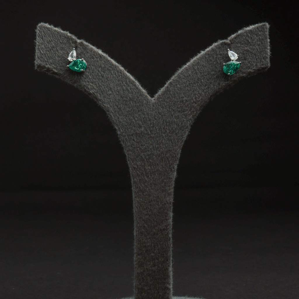 Olive Shine Stud Earrings
