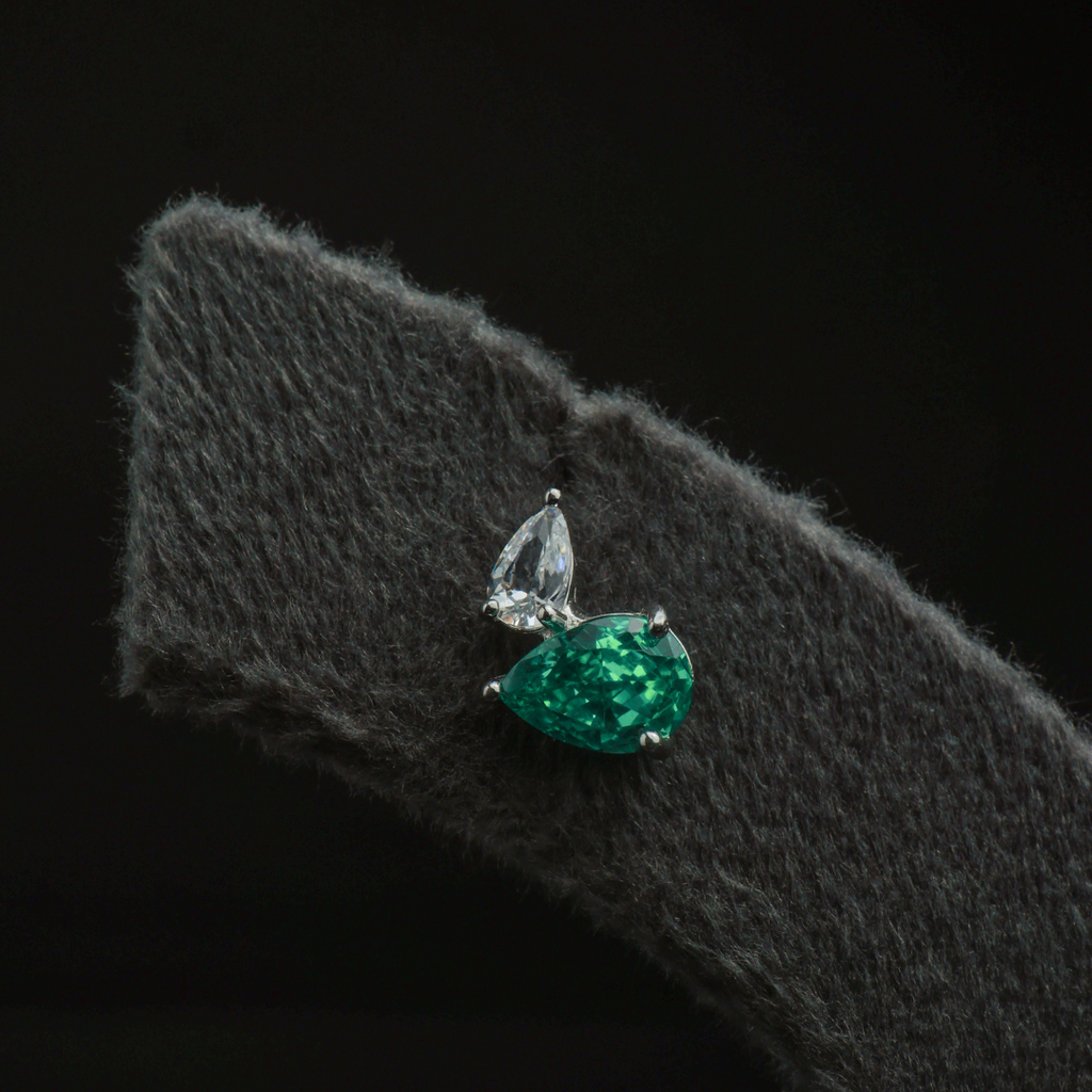 Olive Shine Stud Earrings