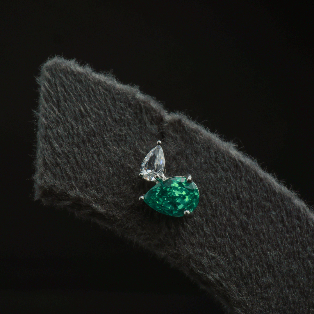 Olive Shine Stud Earrings