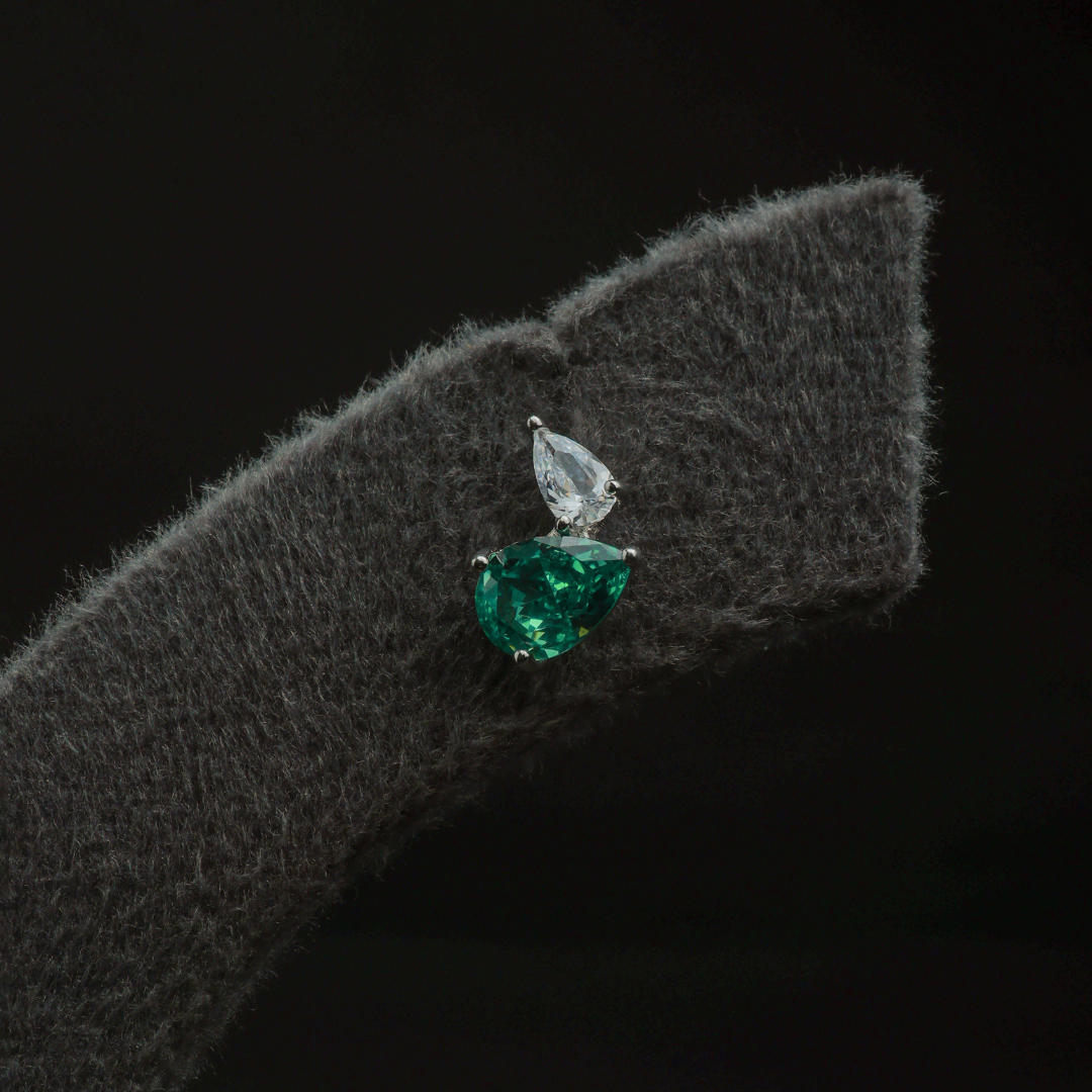 Olive Shine Stud Earrings