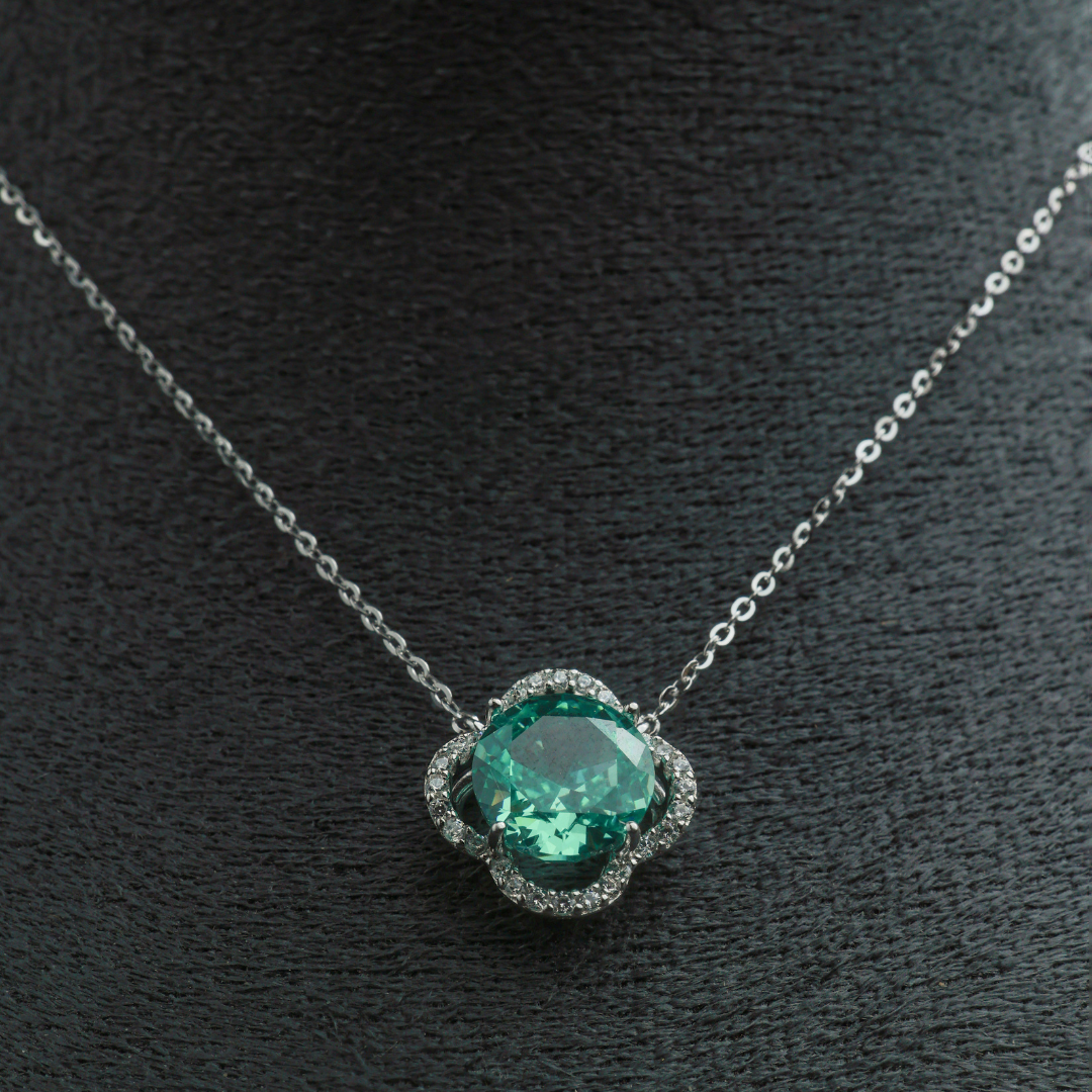 Mystic Verde Silver Pendant Chain