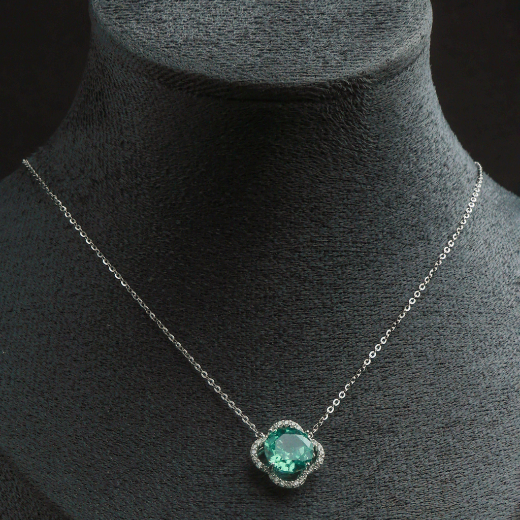 Mystic Verde Silver Pendant Chain