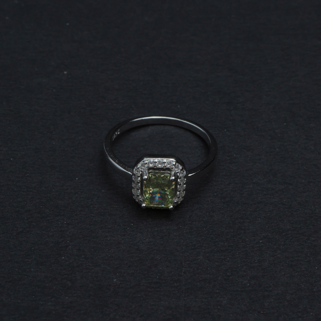 Lime Green CZ Ring(Fixed Size)