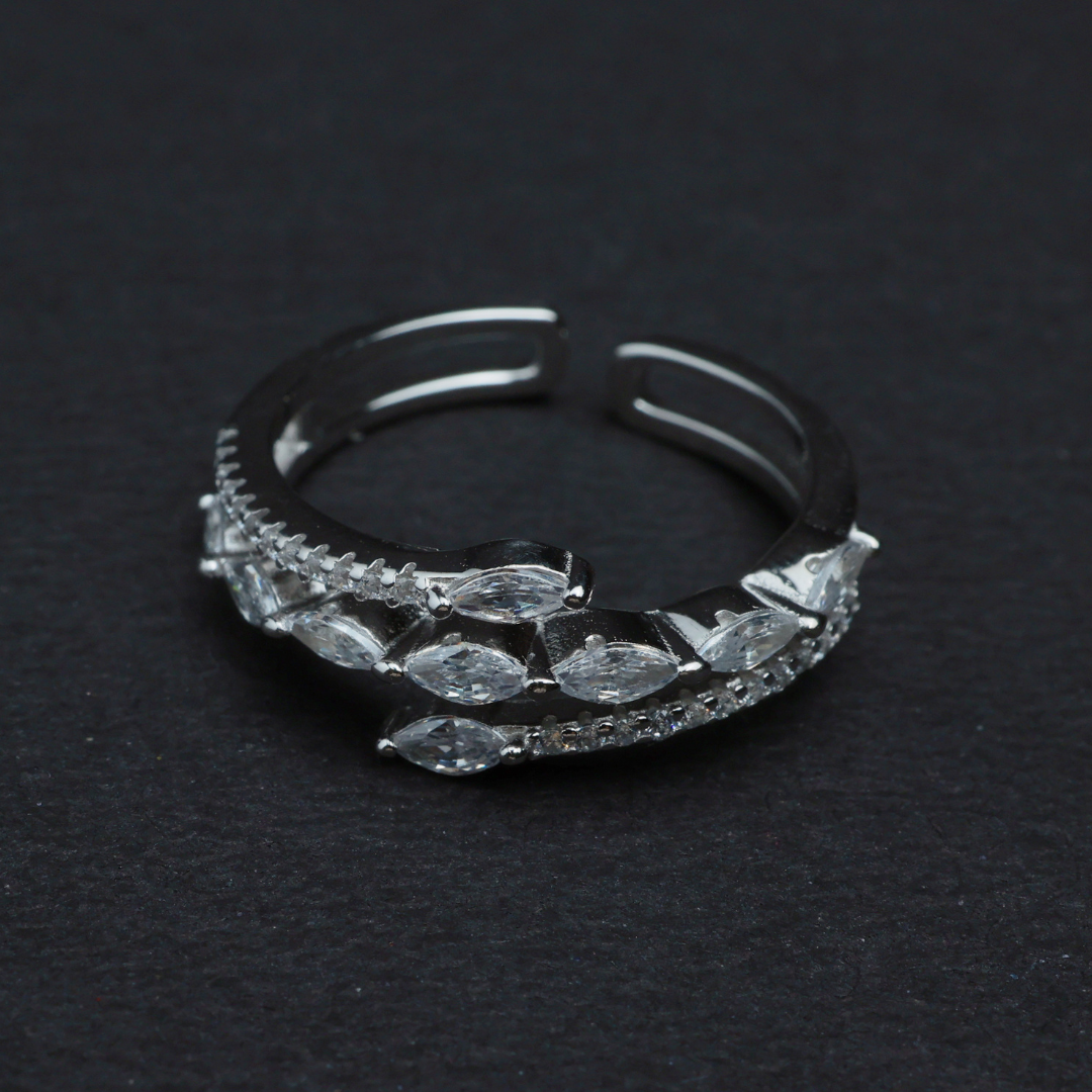 Laurel Duo Band Ring(Adjustable)