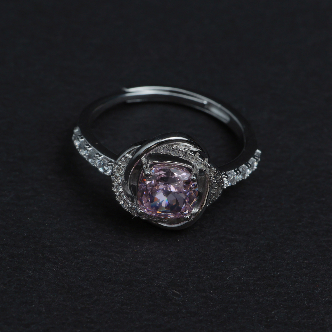 Pink Glow Halo Ring( Adjustable )