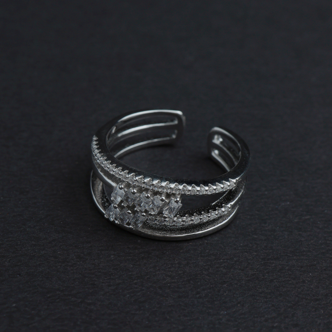 Classic Baguette Eternity Ring(Adjustable)