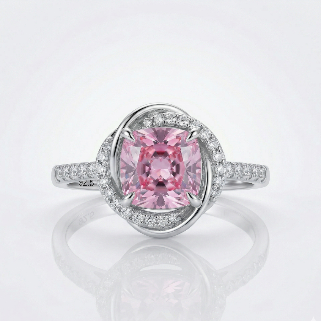 Pink Glow Halo Ring( Adjustable )