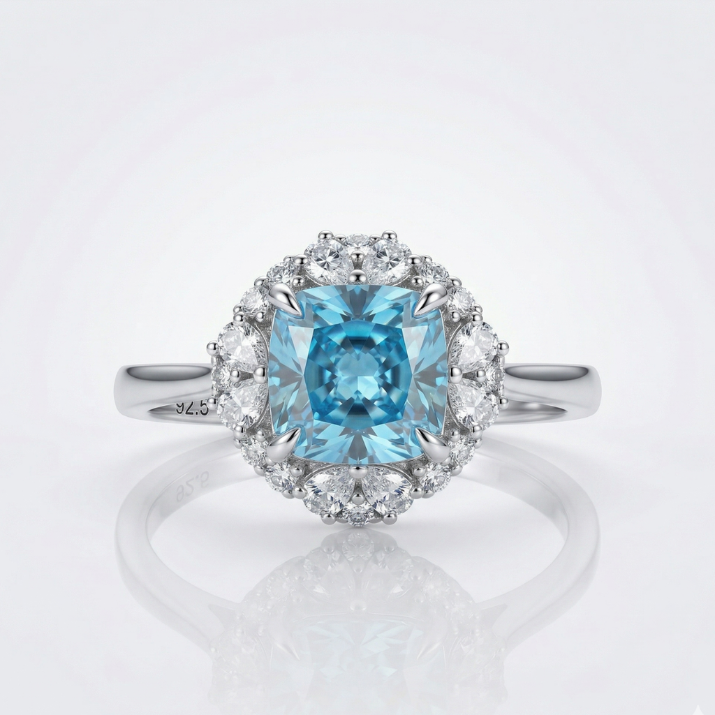 Aqua Halo Ring(Adjustable)