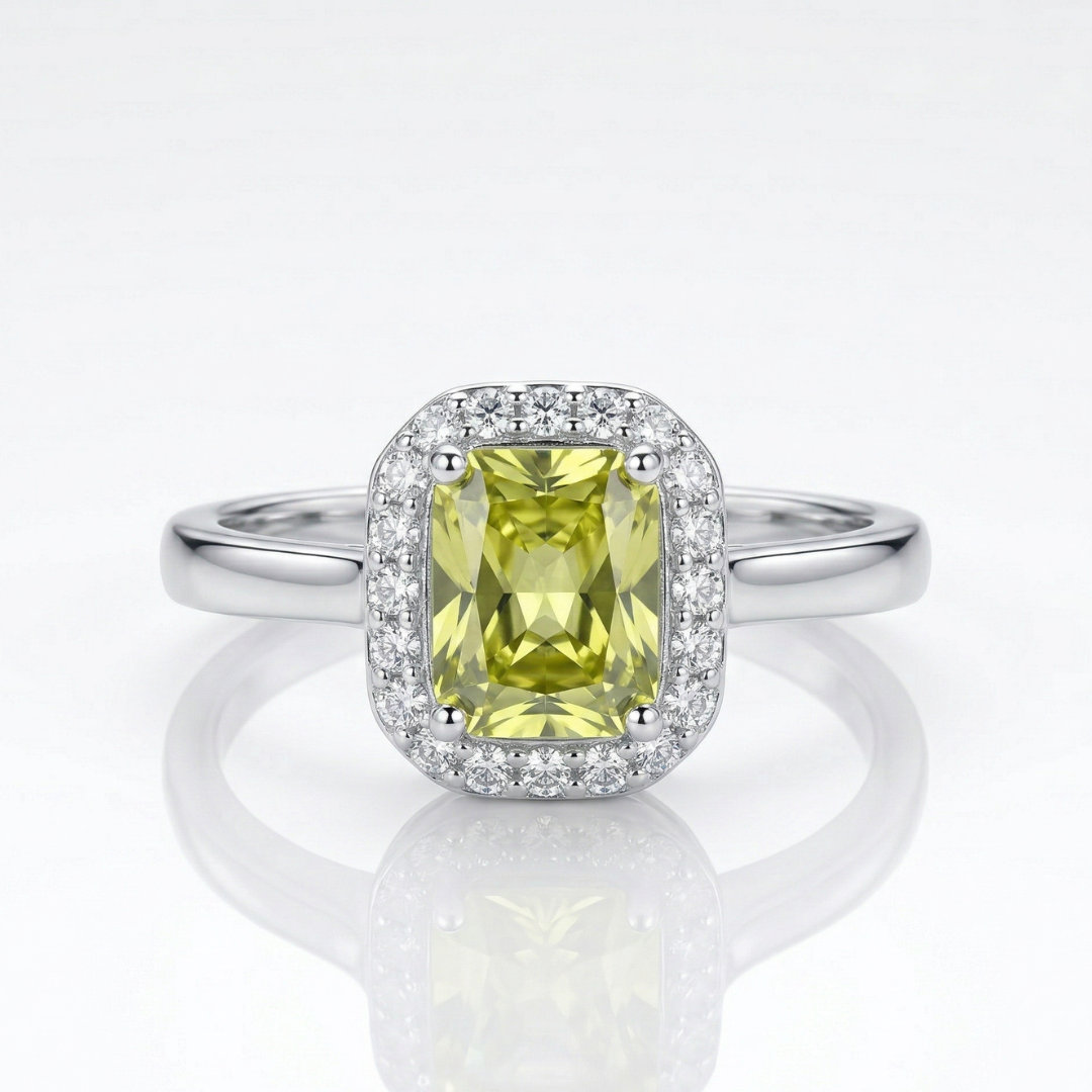 Lime Green CZ Ring(Fixed Size)