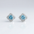 Ocean Blue Crystal Studs