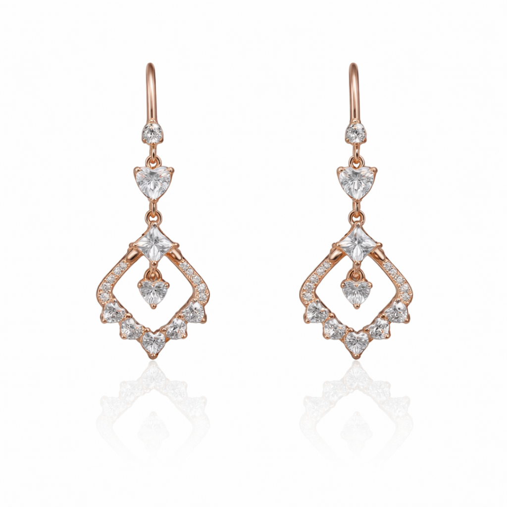 Crystal Diamond Drop Earrings