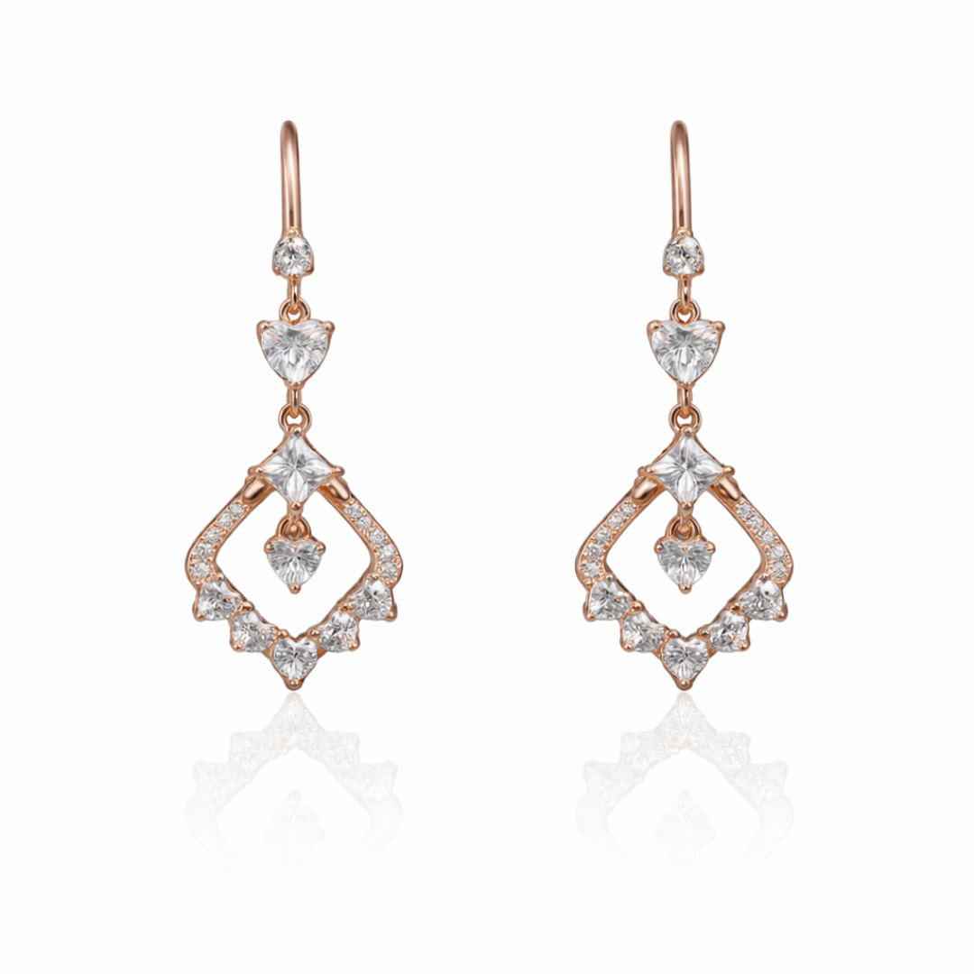 Crystal Diamond Drop Earrings