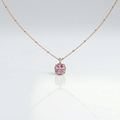 Amethyst Halo Pendant Necklace