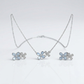 Celestia Blossom Silver Pendant Set