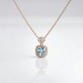 Azure Halo Pendant Necklace