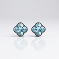 Ocean Blue Crystal Studs