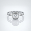 Radiance Halo Solitaire Ring
