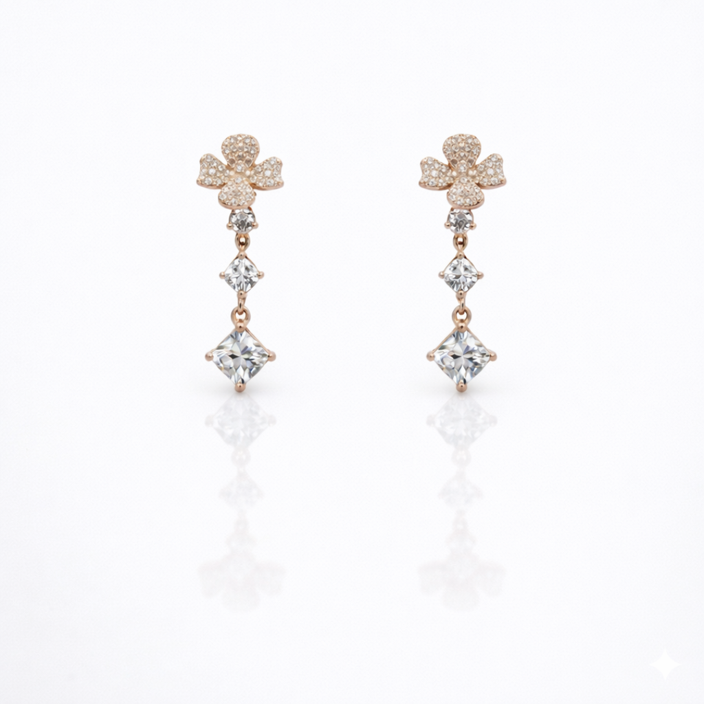 Twinkle Petal Drop Earrings