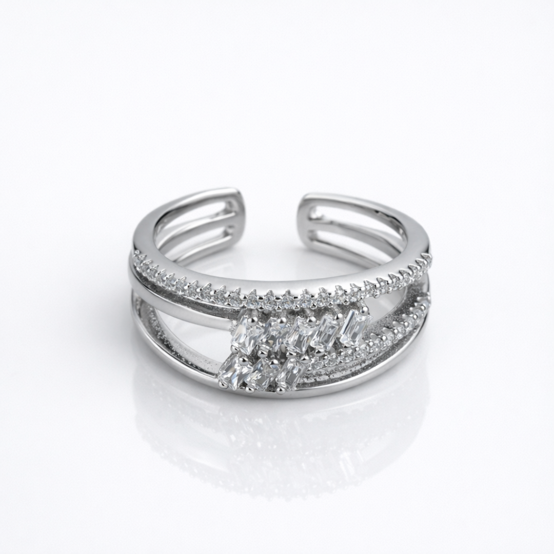 Classic Baguette Eternity Ring(Adjustable)
