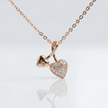 Twin Heart Charm Necklace