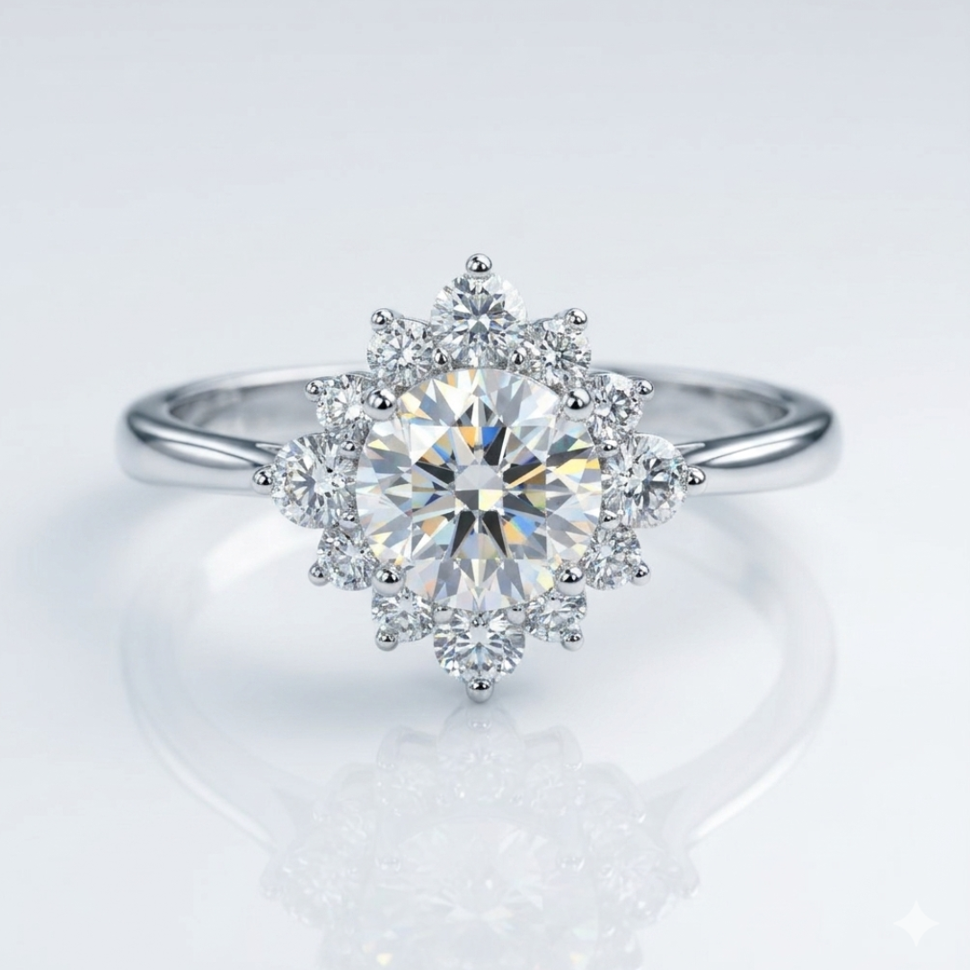 Floral Brilliance Ring(Adjustable)